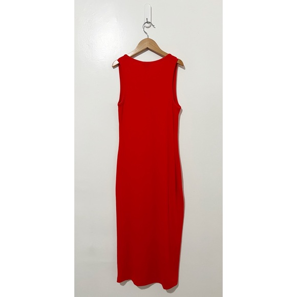 True Religion Red Horseshoe Logo Lace Up Midi Dress Size Small - Picture 7 of 8